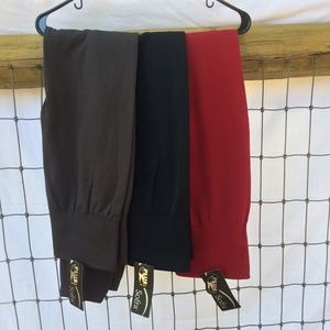 🆕 Sofra Plus Size Leggings Bundle • Red, Blk, Gry